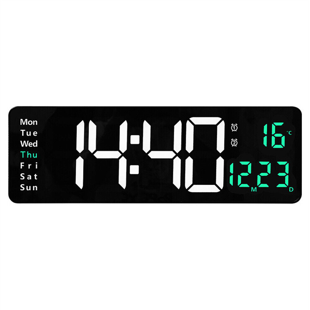 16 inch arge LED Digital Wall Clock Remote Control Temperature Date Timer Dual Alarm 16 inch arge LED Digital Wall Clock Remote Control Temperature Date Timer Dual Alarm